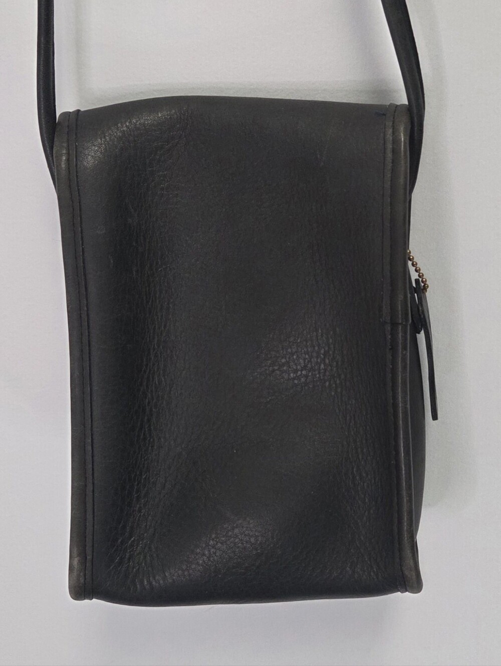 Vintage Coach Black Scooter Leather Crossbody Bag Made In USA 9893 - Picture 4 of 15